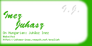 inez juhasz business card